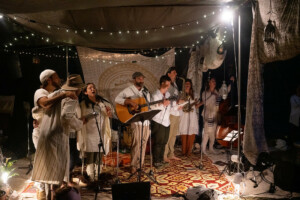 Jewish folks singing together on Shabbat